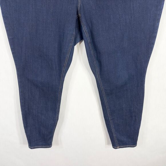 Old Navy Plus Size 24 Jeans High Rise Super Skinny Dark Blue Stretch Denim 1271 - Picture 4 of 8